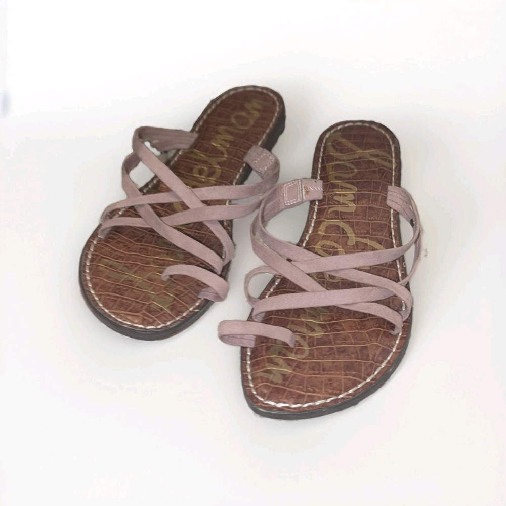 Coastal Cowgirl Boho Sam Edelman Blush Strappy Flat Sandals Women's 8